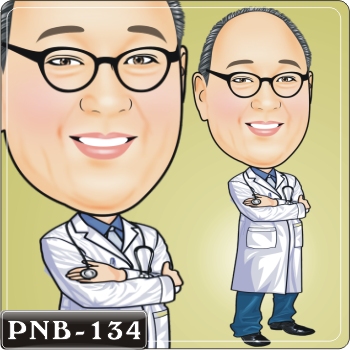 男生人像Q版漫畫PNB-134 醫生Q版畫